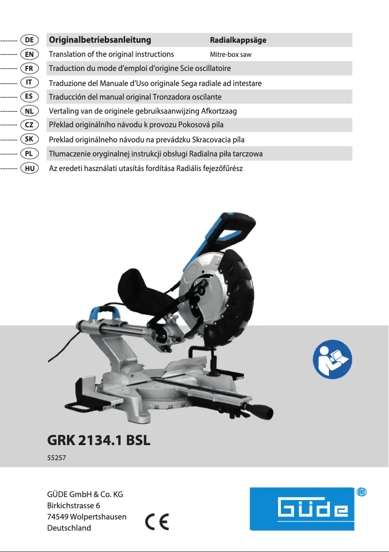 Imagen de la primera página del manual del dispositivo GRK 2134.1 BSL