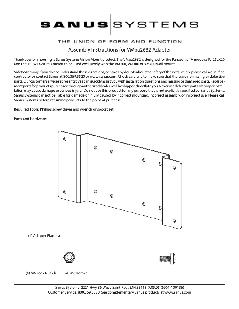 Imagen de la primera página del manual del dispositivo VMpa2632