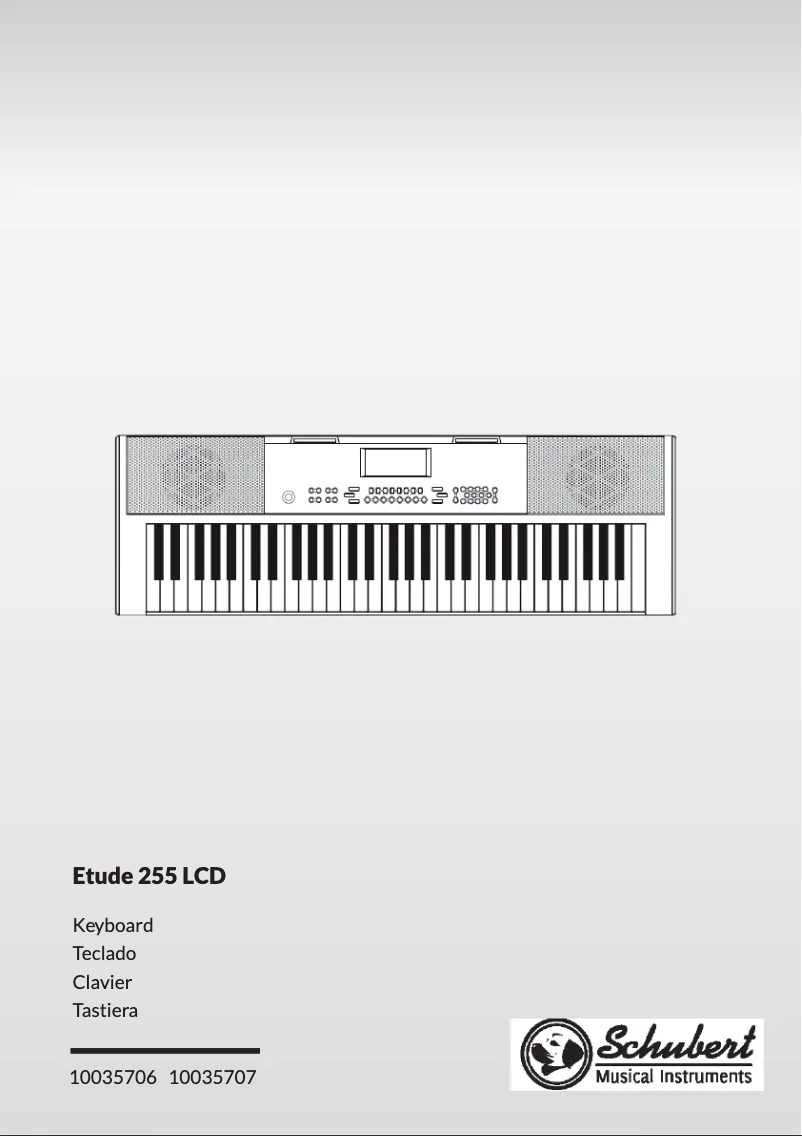 Página 1 del manual Manual de usuario Schubert Etude 255 LCD