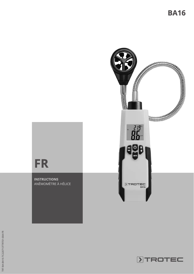 Página nº 1 - Manual de usuario Trotec BA16