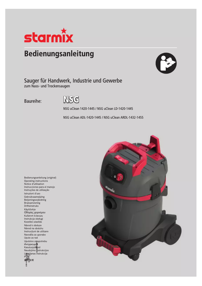 Página 1 del manual Manual de usuario Starmix NSG uClean ADL-1445