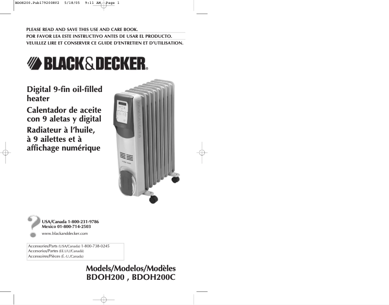Página nº 1 - Manual de usuario Black & Decker BDOH200