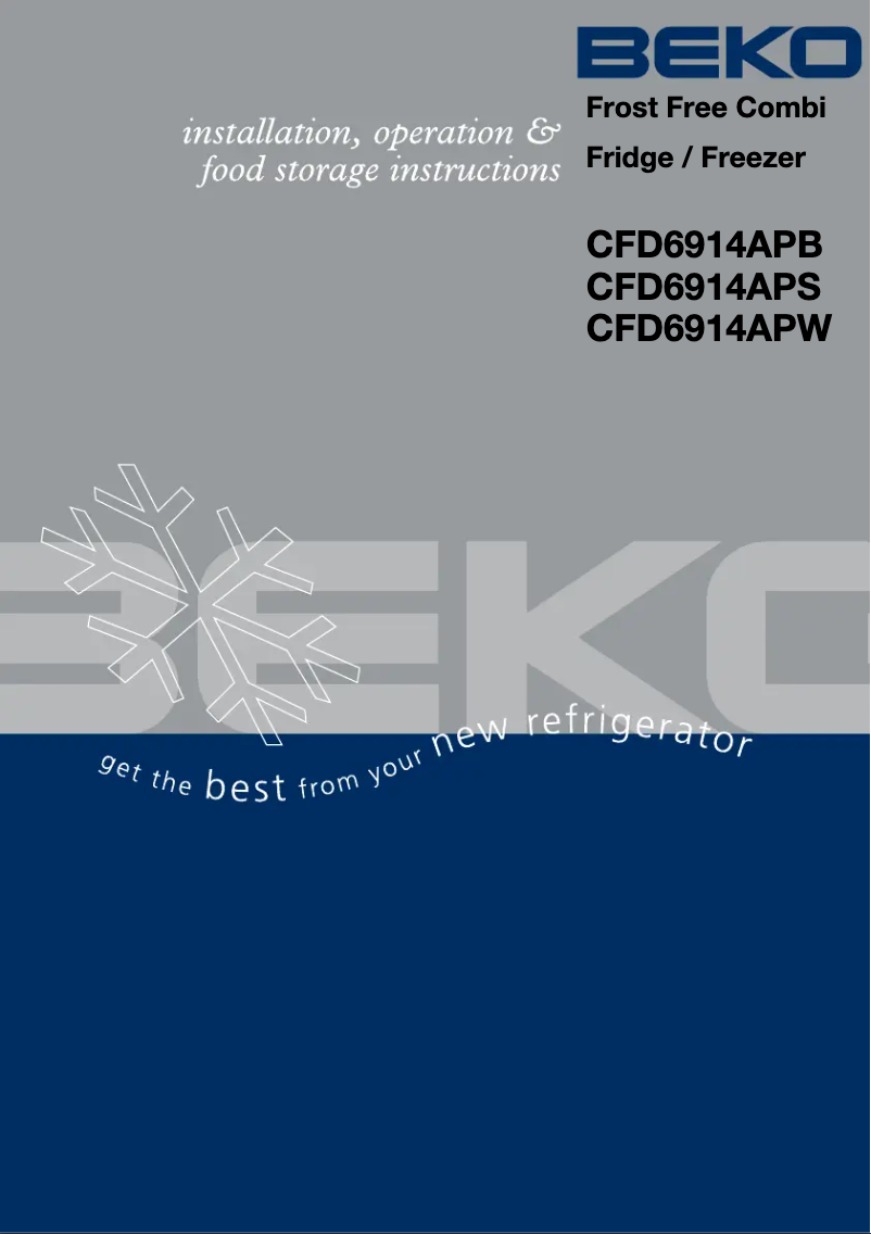 Página 1 del manual Manual de usuario Beko CFD6914AP