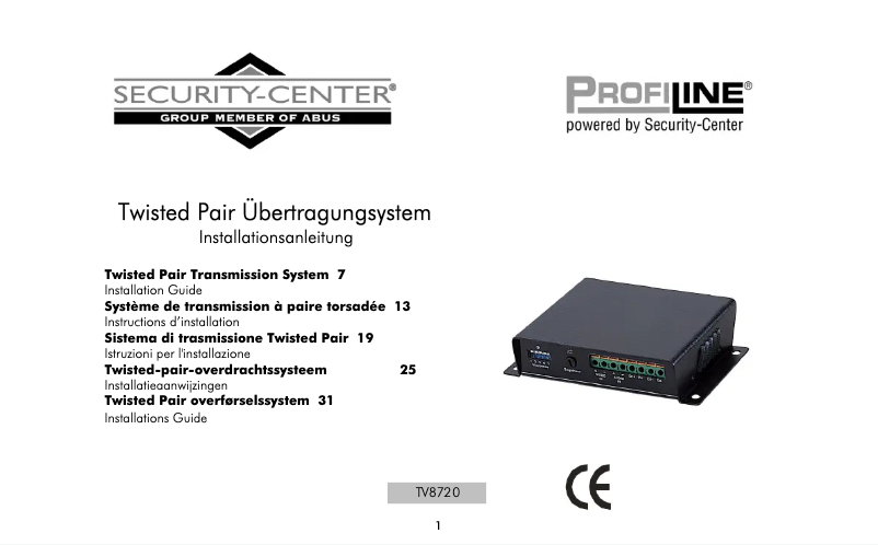 Imagen de la primera página del manual del dispositivo TV8740
