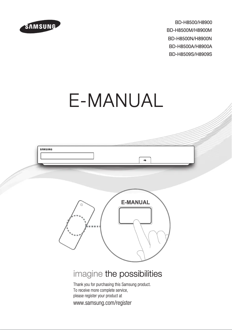 Imagen de la primera página del manual del dispositivo BD-H8500N