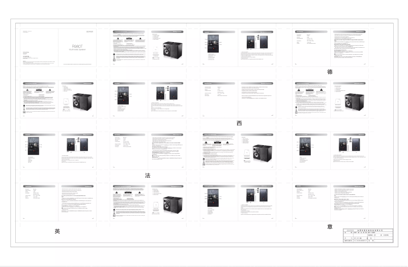 Imagen de la primera página del manual del dispositivo R980T