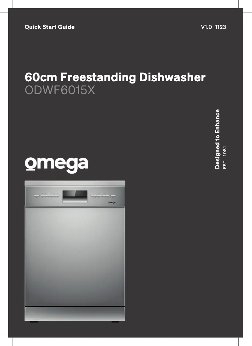 Página 1 del manual Guía de inicio rápido Omega ODWF6015X