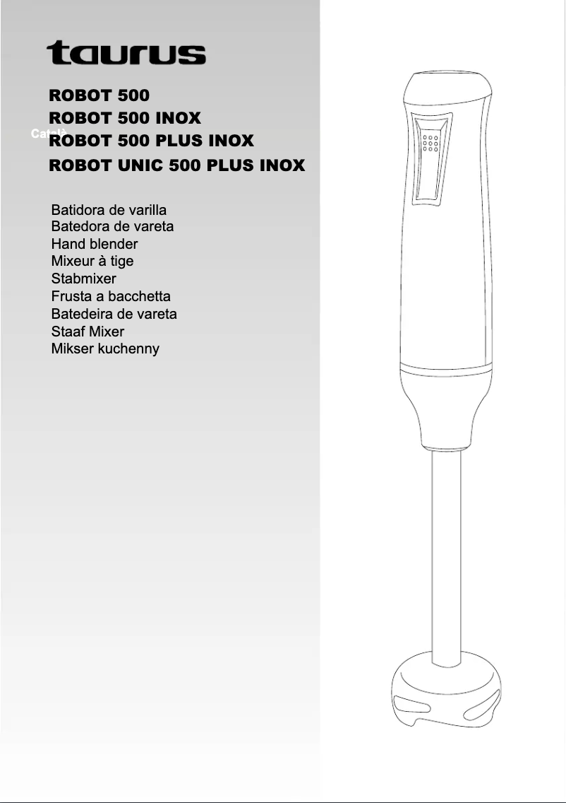 Imagen de la primera página del manual del dispositivo Robot Unic 500 Plus Inox