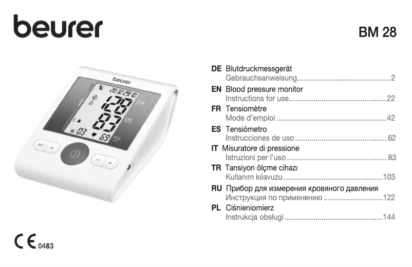 Página 1 del manual Manual de usuario Beurer BM 28