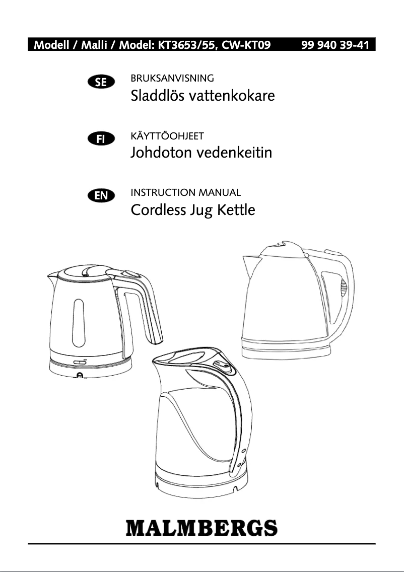 Página nº 1 - Manual de usuario Malmbergs KT3653