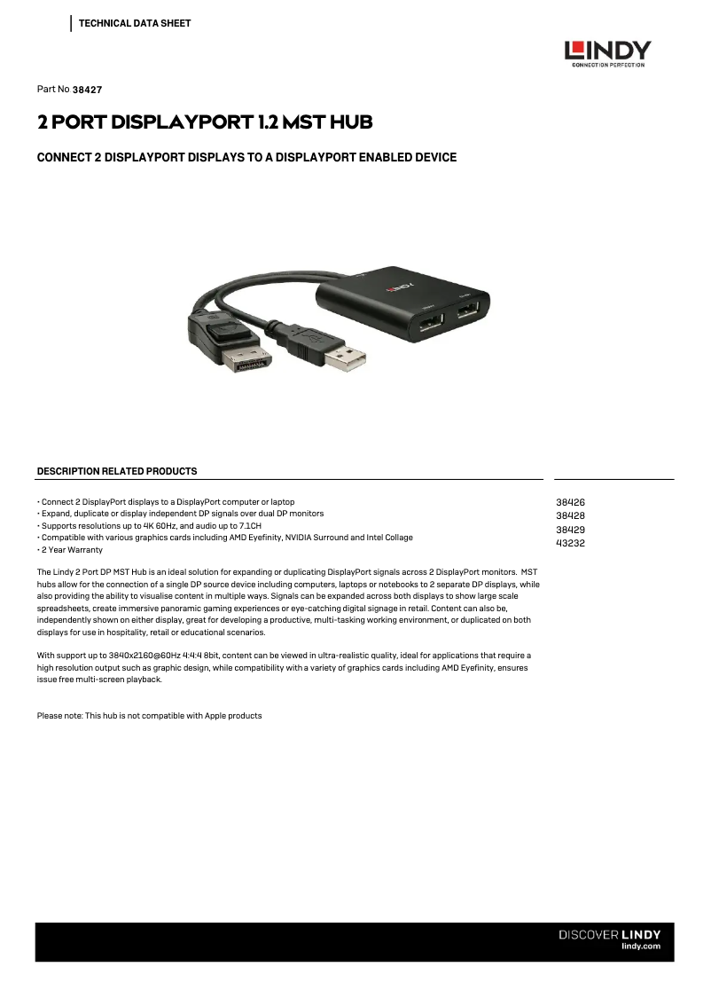 Imagen de la primera página del manual del dispositivo 38427