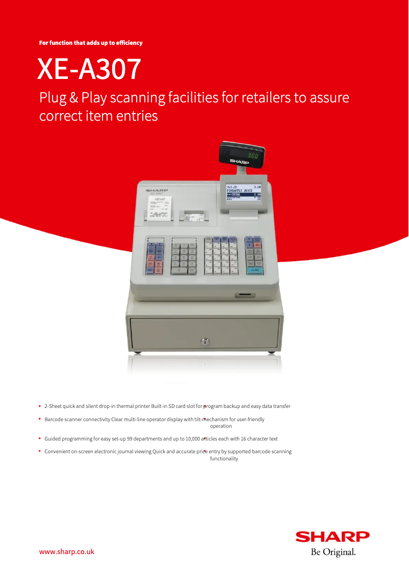 Imagen de la primera página del manual del dispositivo XE-A307