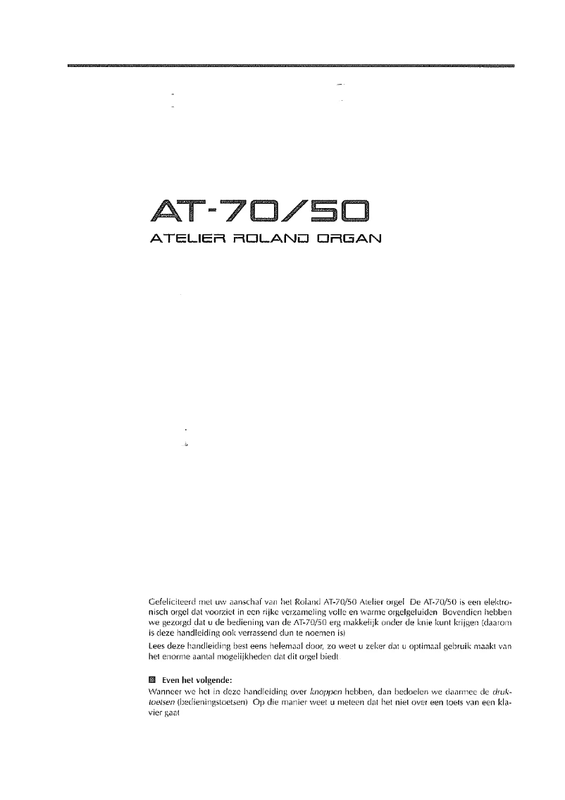Imagen de la primera página del manual del dispositivo AT-70