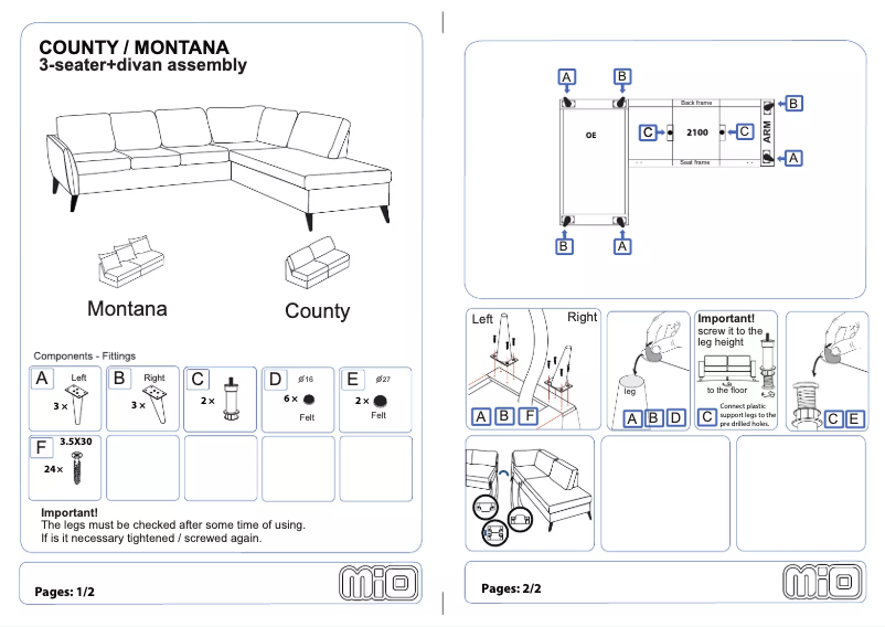 Página 1 del manual Manual de usuario Mio County