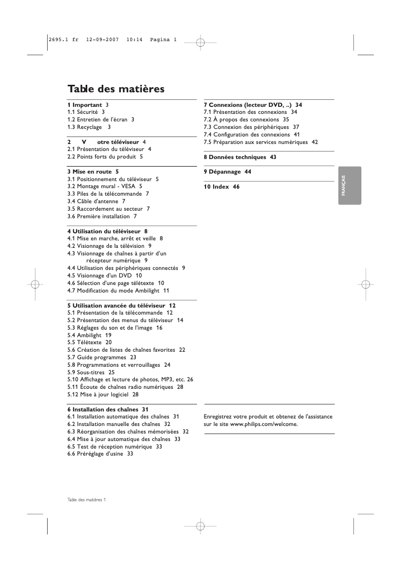 Página 1 del manual Manual de usuario Philips Cineos 47PFL9732D