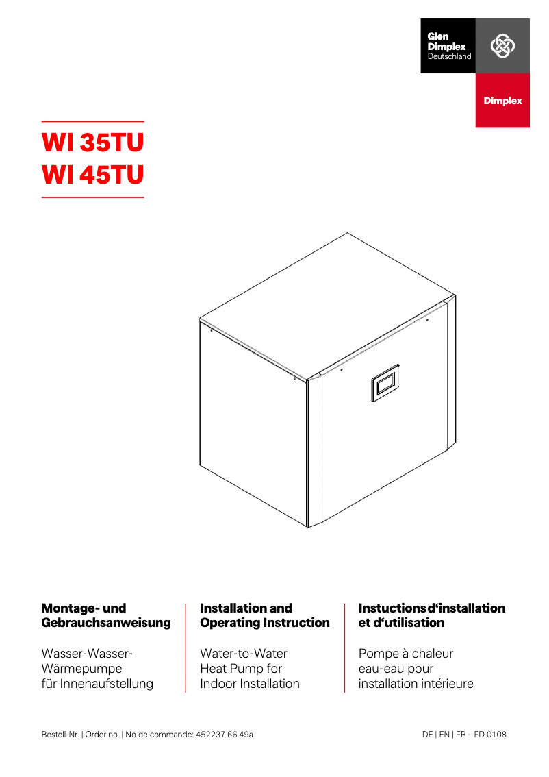 Imagen de la primera página del manual del dispositivo WI 35TU