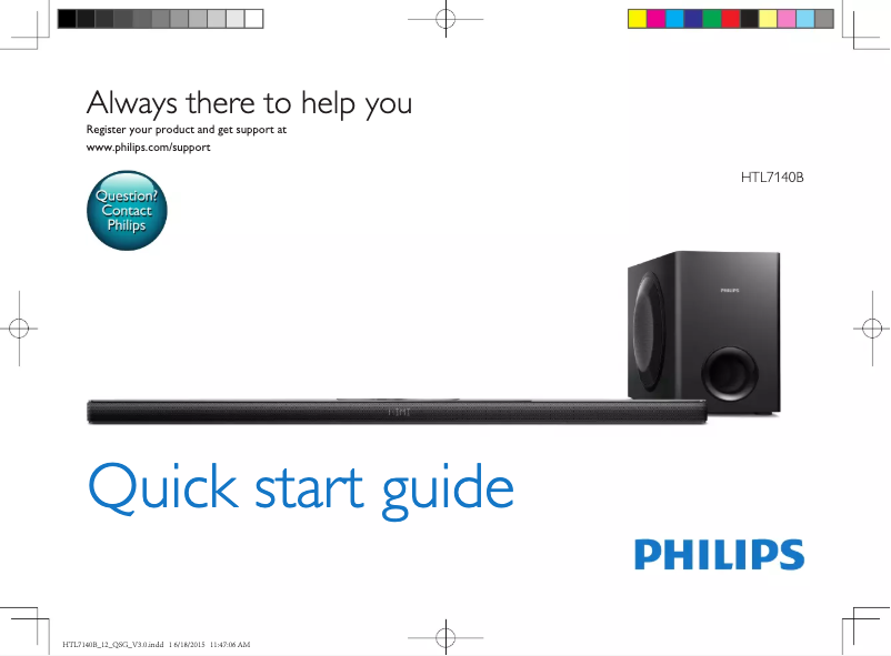 Imagen de la primera página del manual del dispositivo HTL7140B