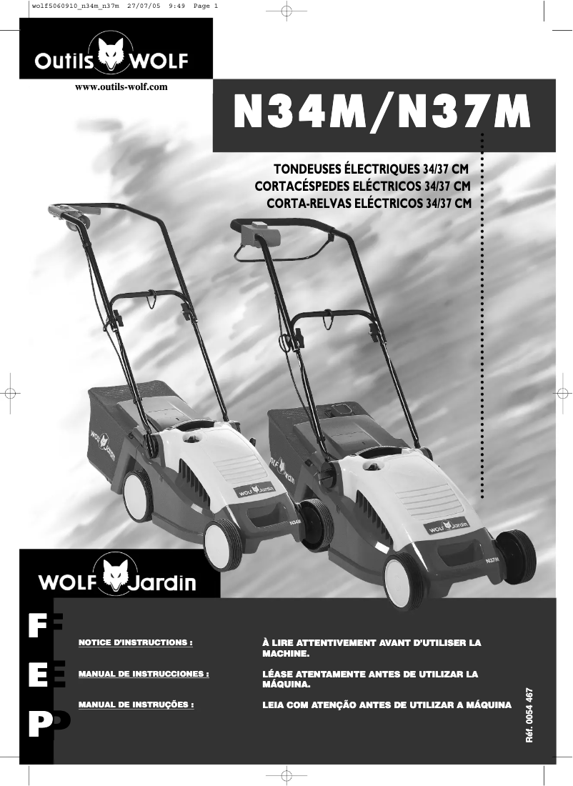 Página 1 del manual Manual de usuario Wolf Garten N34M