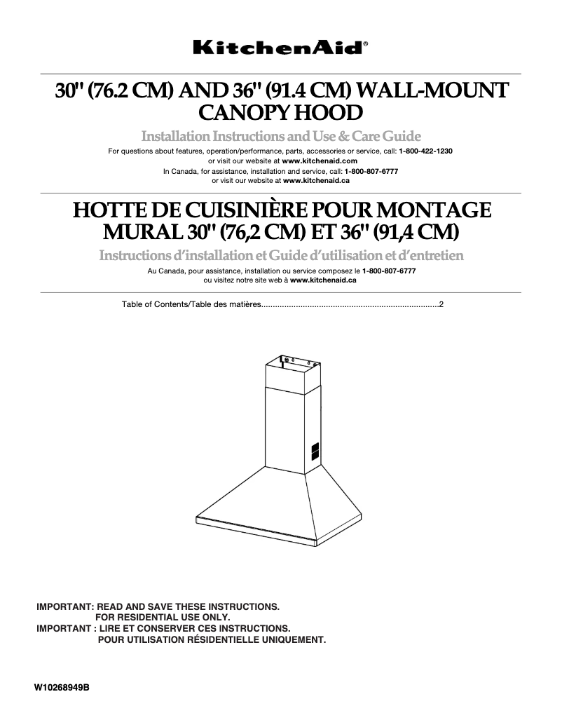 Página nº 1 - Manual de usuario KitchenAid KWCS100WSS