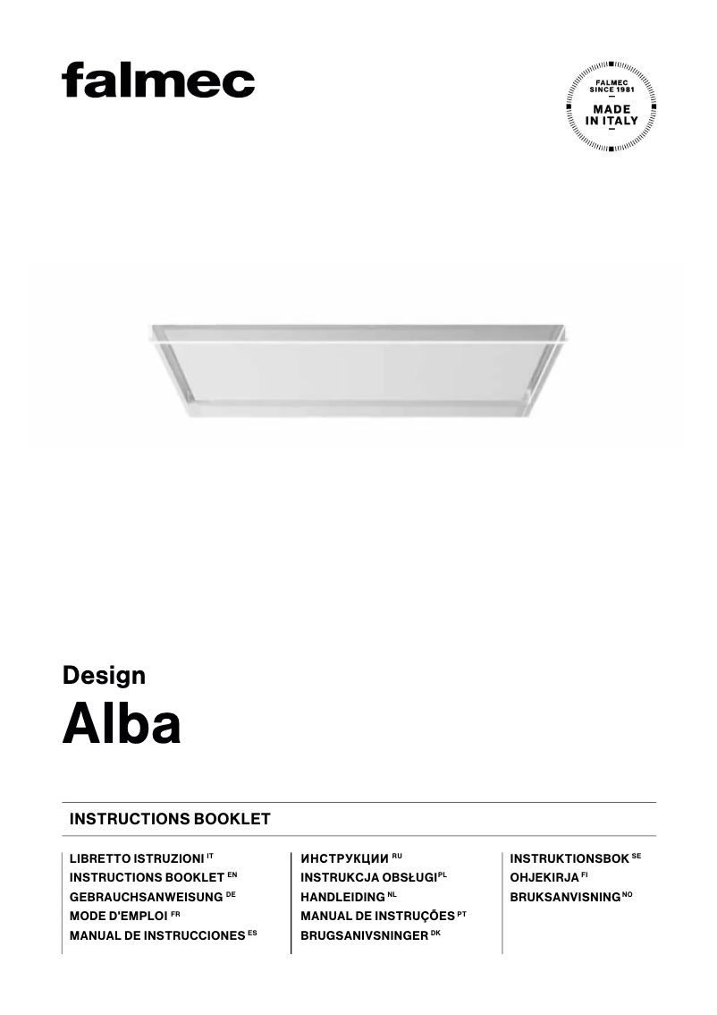 Imagen de la primera página del manual del dispositivo Alba