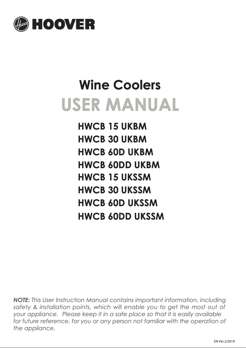 Imagen de la primera página del manual del dispositivo HWCB 60D UKSSM