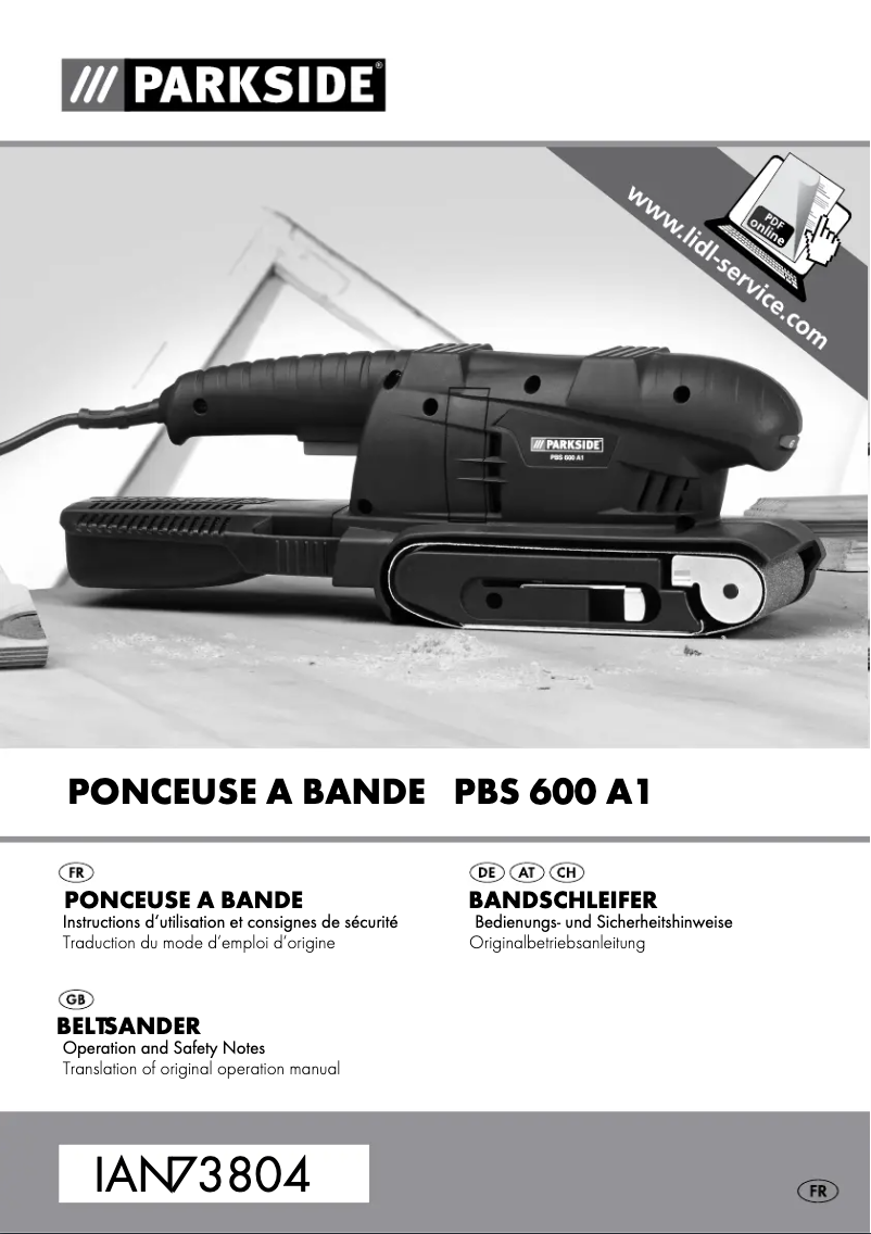 Imagen de la primera página del manual del dispositivo PBS 600 A1