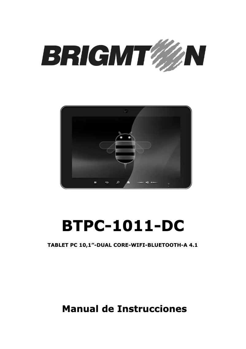 Imagen de la primera página del manual del dispositivo BTPC-1011DC