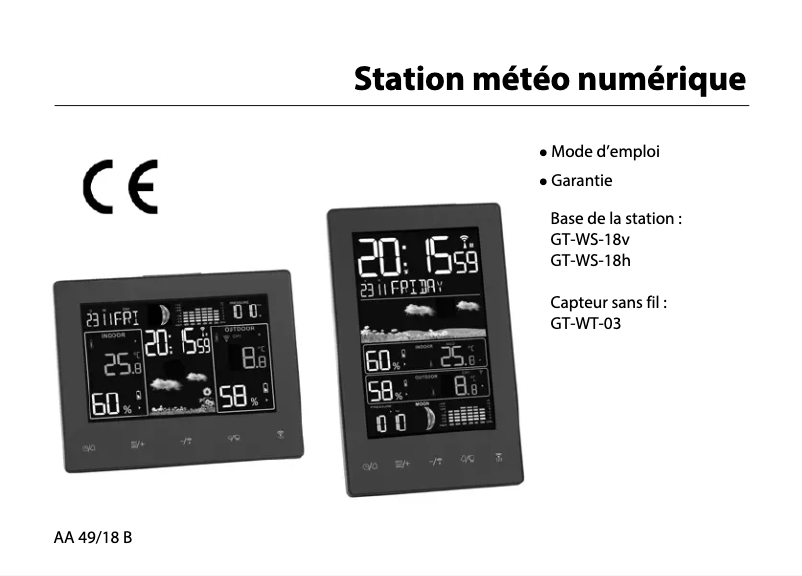 Página 1 del manual Manual de usuario GlobalTronics GT-WS-18v