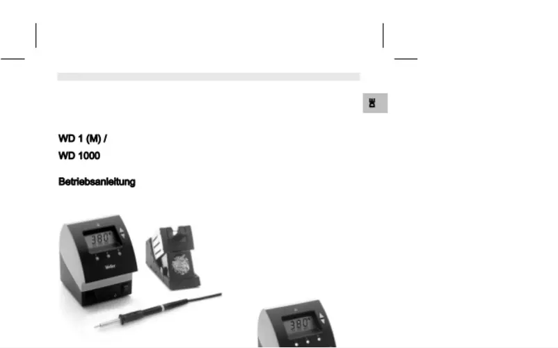 Página 1 del manual Manual de usuario Weller WD 1