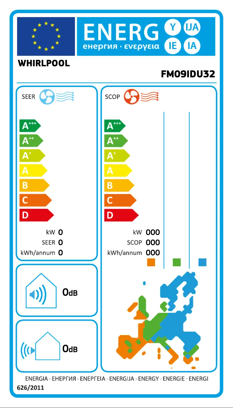 Página nº 1 - Etiqueta energética Whirlpool FM09IDU32