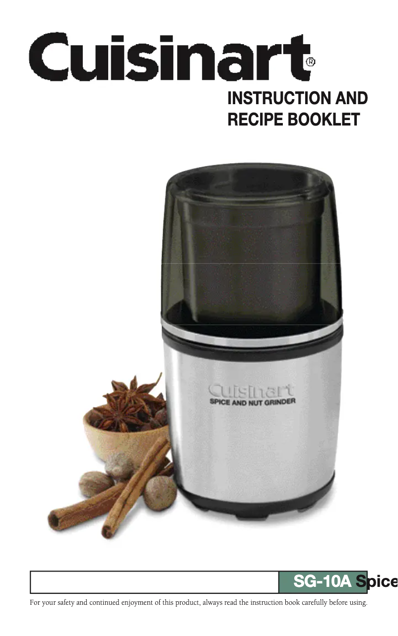 Página 1 del manual Manual de usuario Cuisinart SG-10A