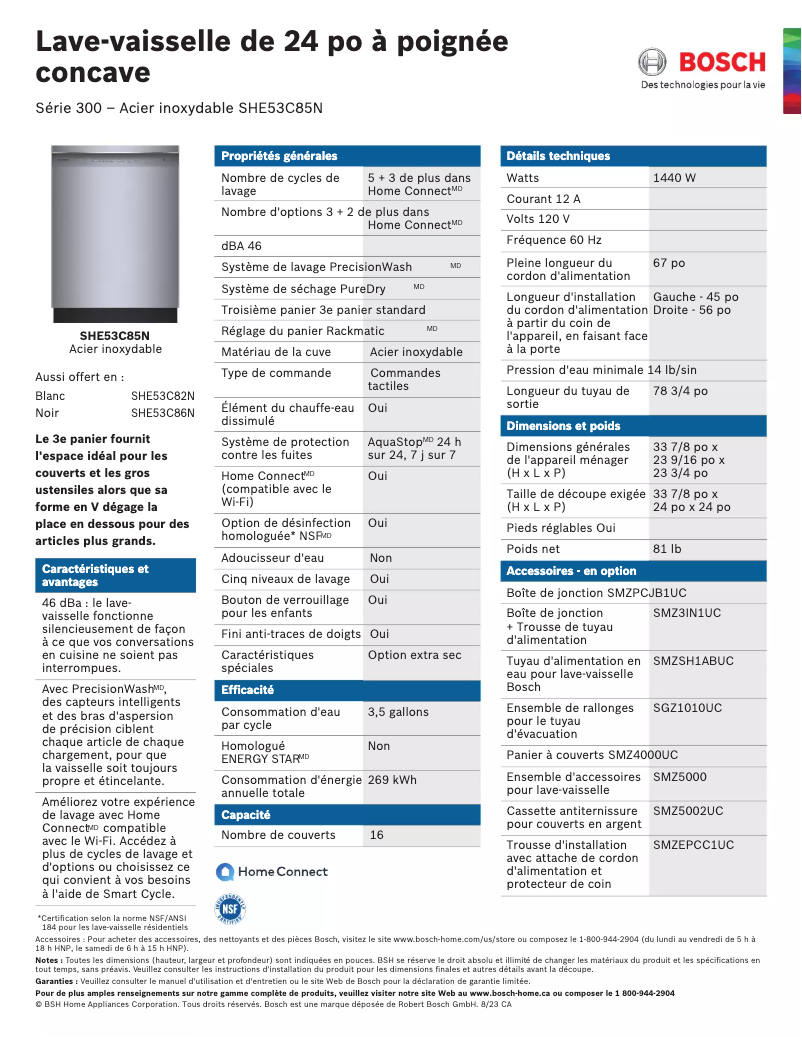Imagen de la primera página del manual del dispositivo SHE53C85N