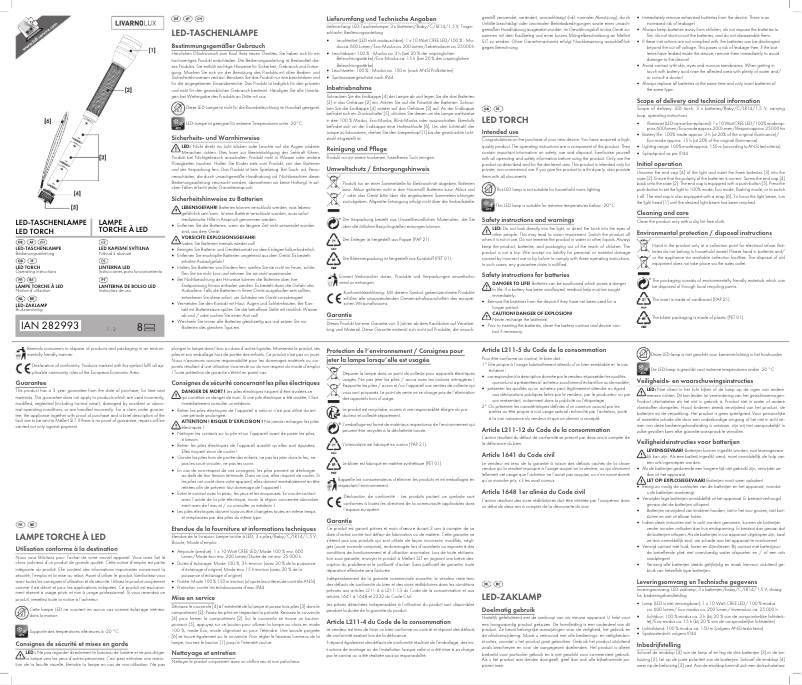 Página 1 del manual Manual de usuario Livarno Lux IAN 282993