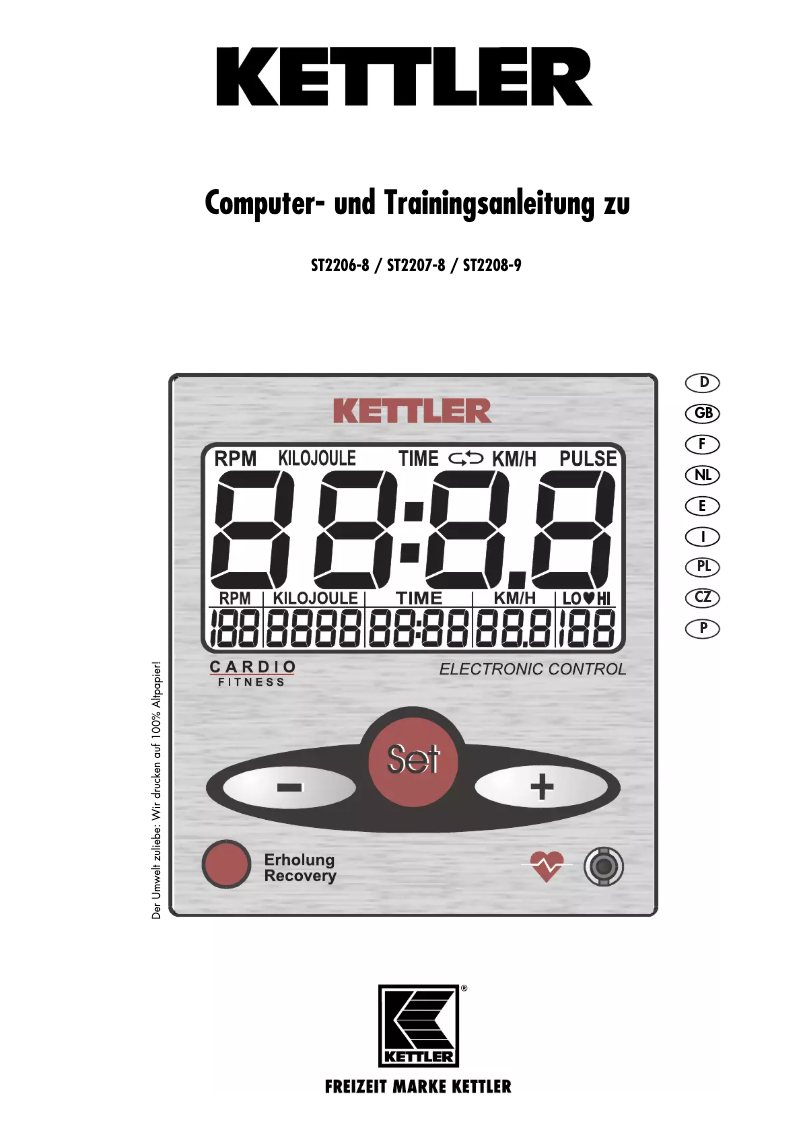 Página 1 del manual Manual de usuario Kettler Condor