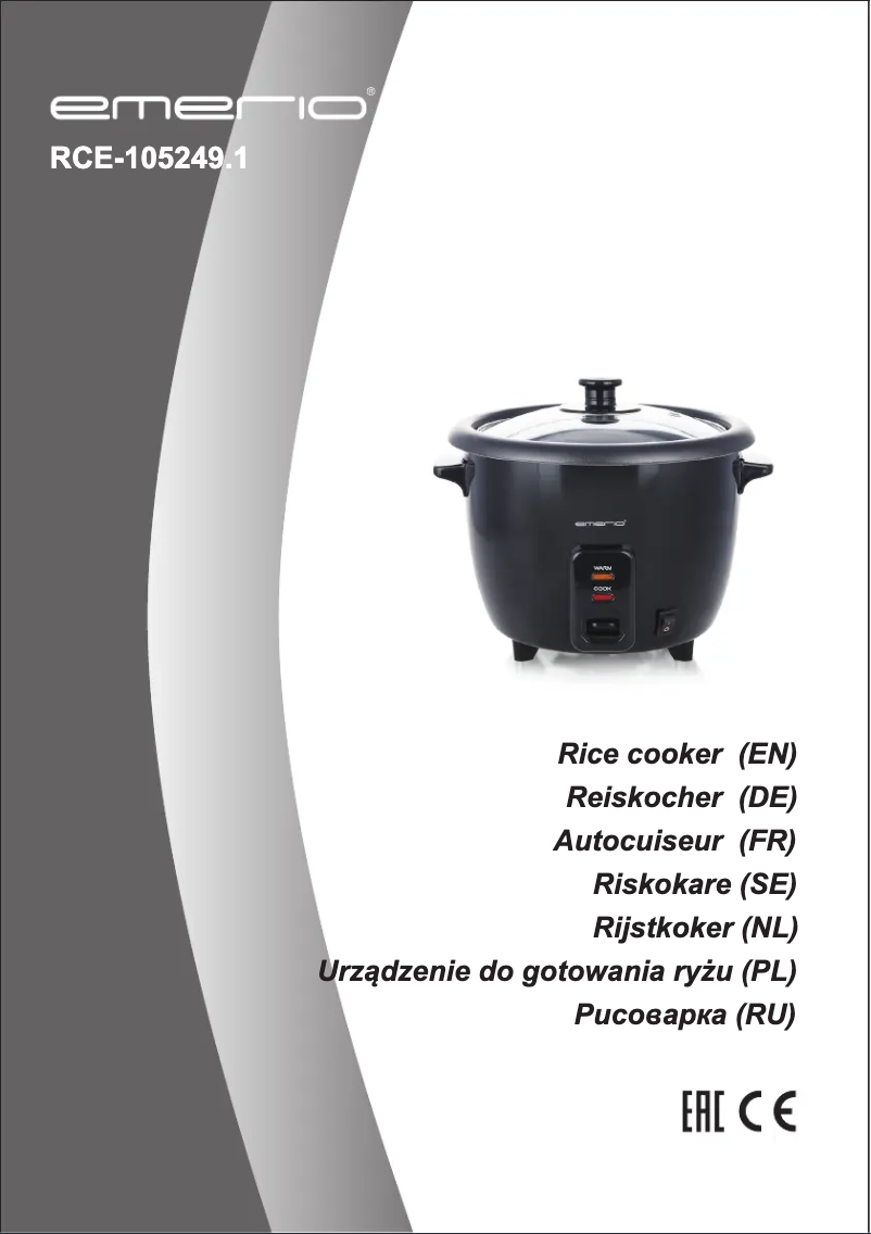 Imagen de la primera página del manual del dispositivo RCE-105249.1