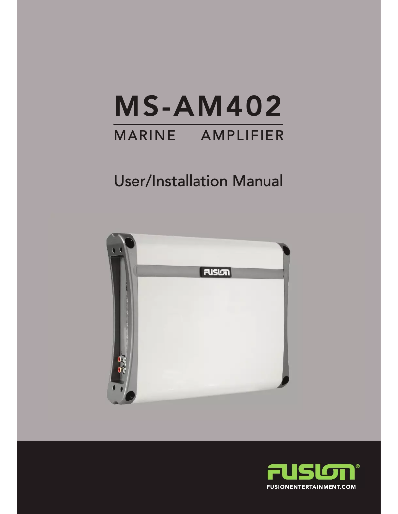 Página nº 1 - Manual de usuario Fusion MS-AM402