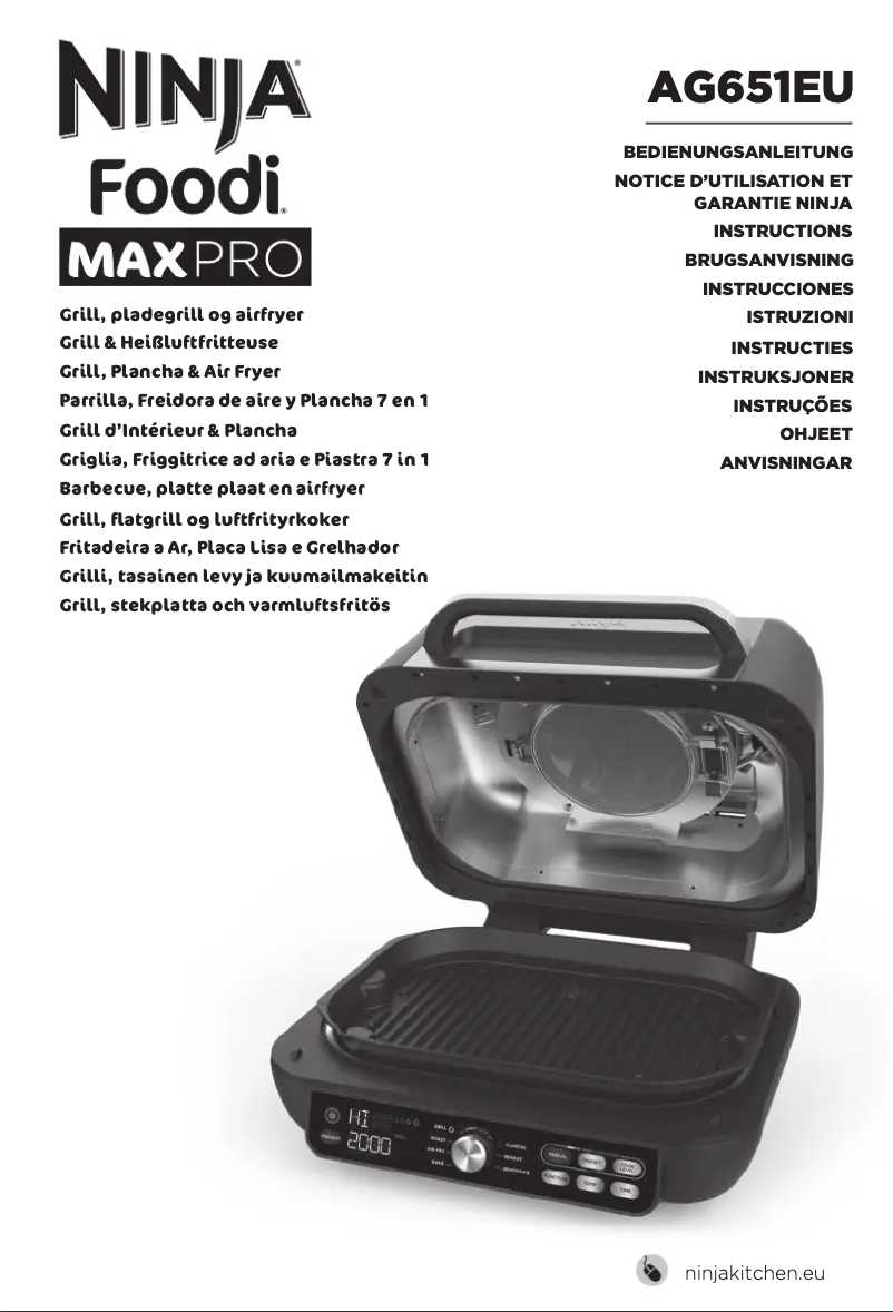 Página 1 del manual Manual de usuario Ninja Foodi max Pro AG651EU