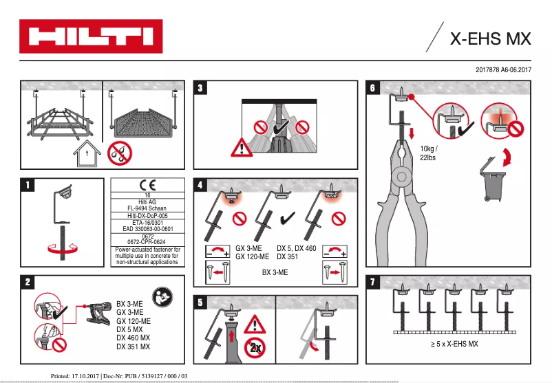 Página 1 del manual Manual de usuario Hilti X-EHS W MX