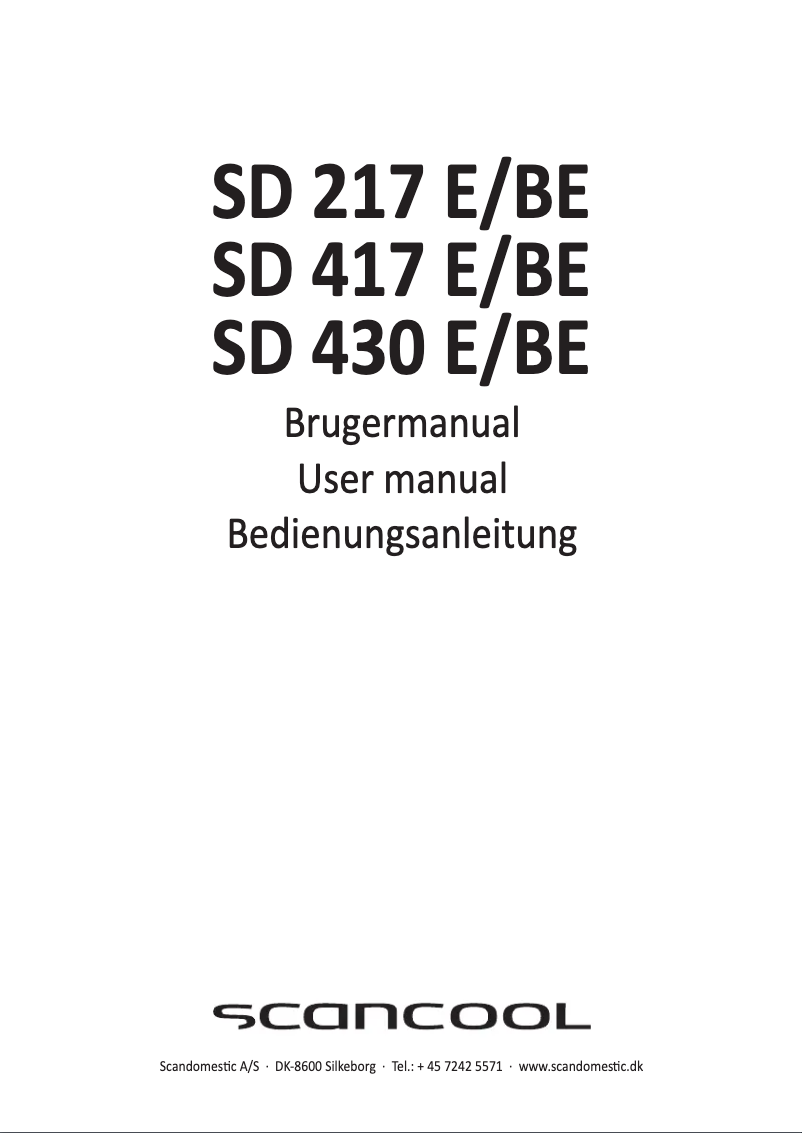 Imagen de la primera página del manual del dispositivo SD 417 BE