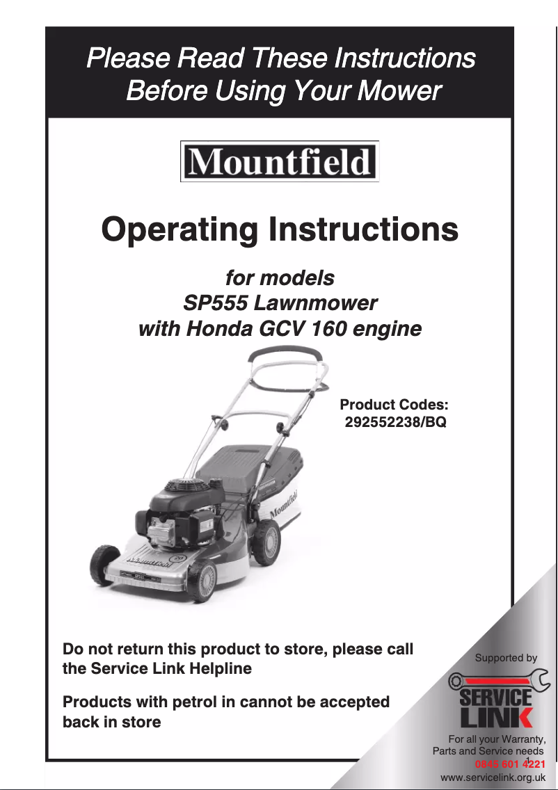 Página nº 1 - Manual de usuario Mountfield SP555RV