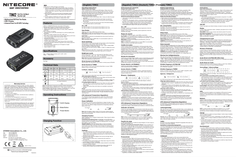 Imagen de la primera página del manual del dispositivo TINI 2