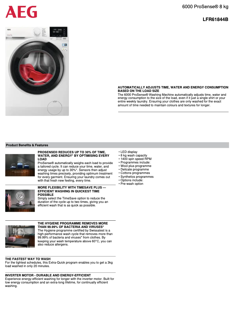 Imagen de la primera página del manual del dispositivo LFR61844B