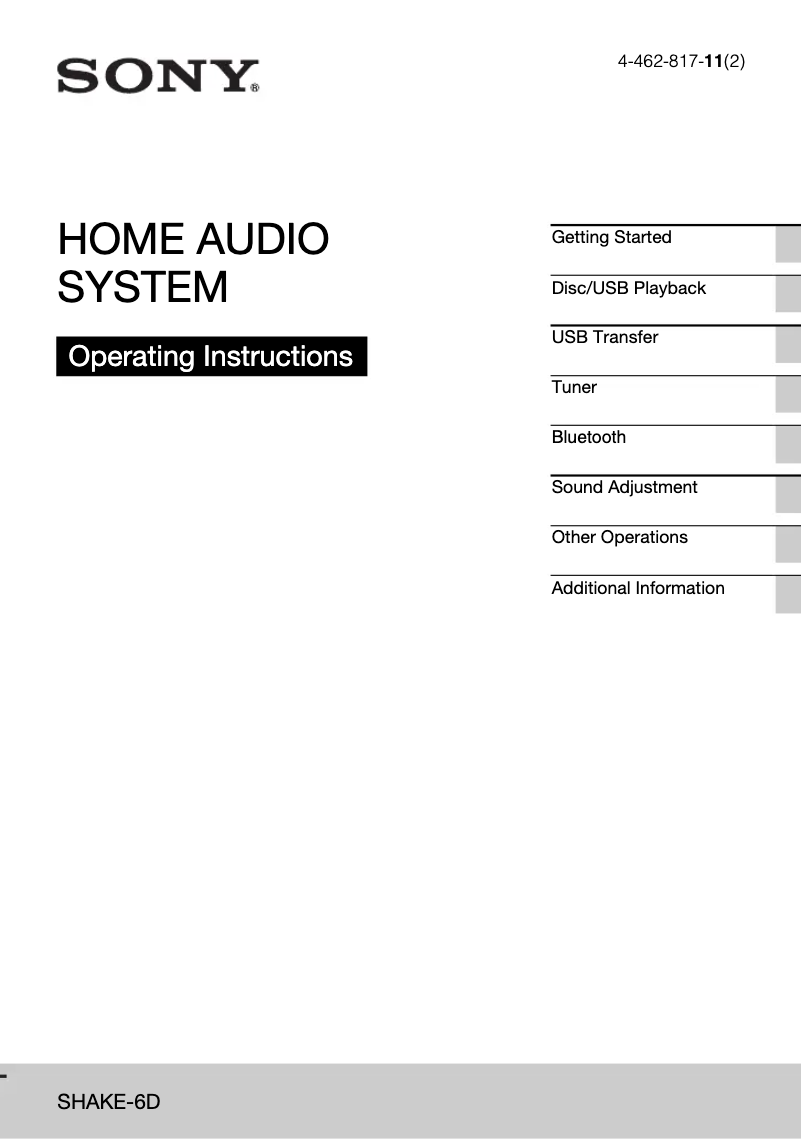 Imagen de la primera página del manual del dispositivo SHAKE-6D