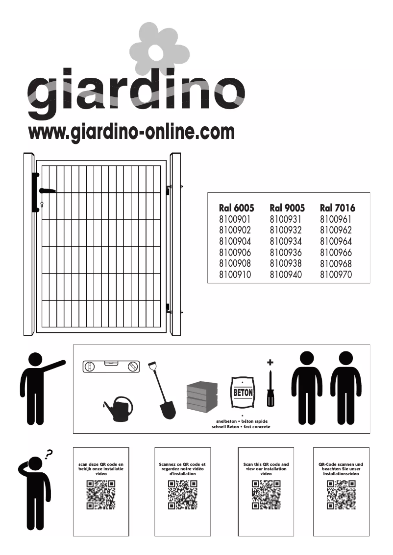 Página 1 del manual Manual de usuario Giardino 8100934