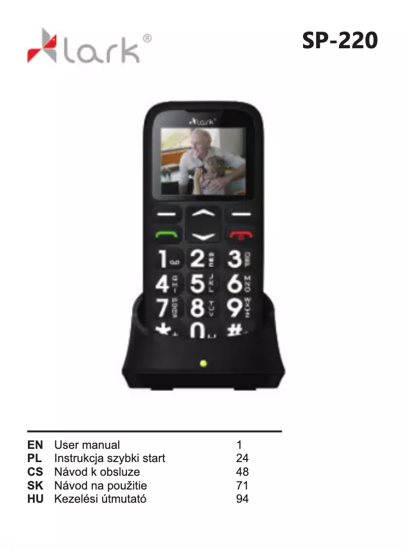 Imagen de la primera página del manual del dispositivo SP-220