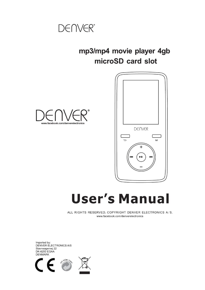 Página 1 del manual Manual de usuario Denver MPG-4054NRC