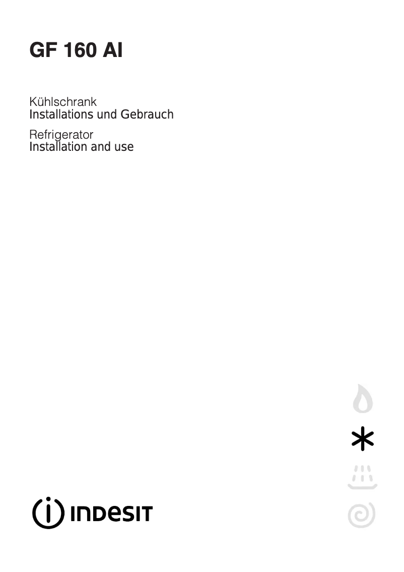 Página 1 del manual Manual de usuario Indesit GF 160 AI