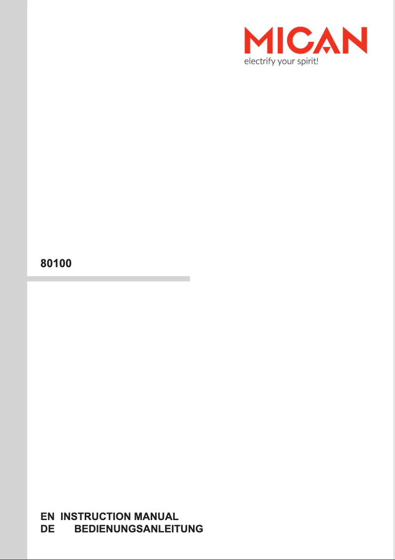 Imagen de la primera página del manual del dispositivo 80100