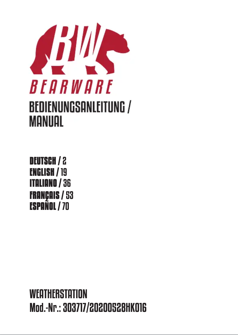 Imagen de la primera página del manual del dispositivo 303717