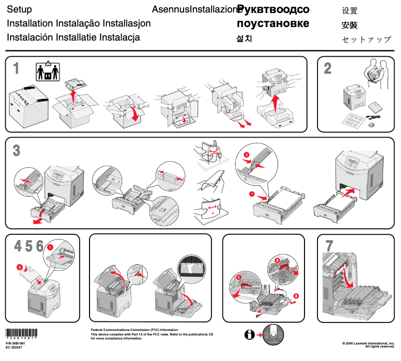 Página nº 1 - Guía de instalación Lexmark C532